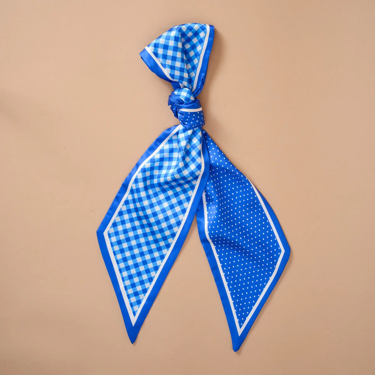 Twirl & Tie Scarf Accessory- Gingham Blue