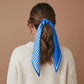 Twirl & Tie Scarf Accessory- Gingham Blue