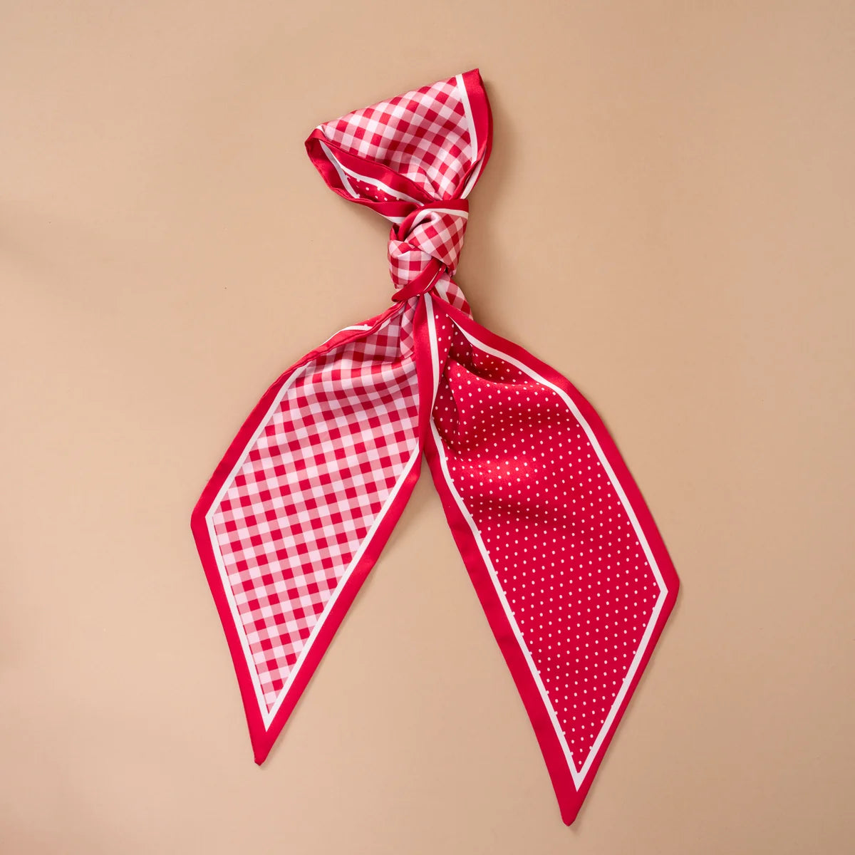 Twirl & Tie Scarf Accessory - Gingham Red