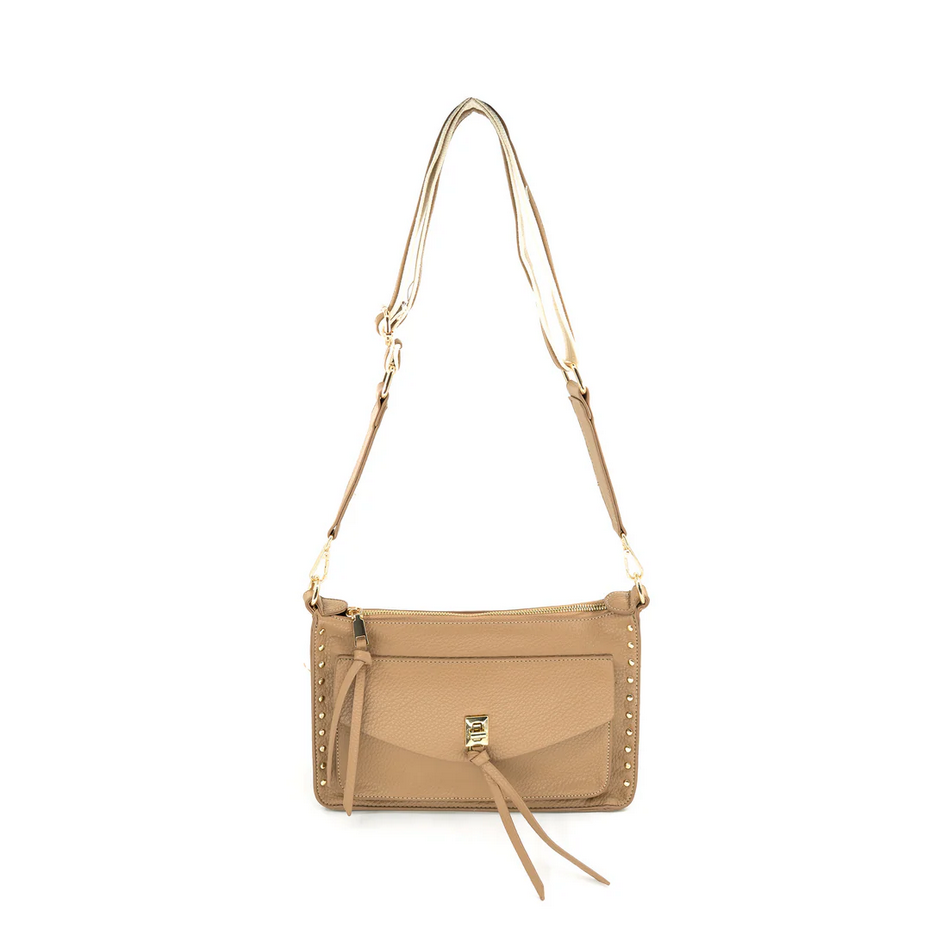 Camel Gold Stud Crossbody 2794 - Southern Belle Boutique