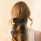 Ditzy Daisies Hair Bow - Black