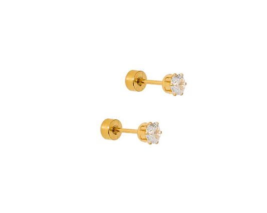 Screwback Stud Earrings - Helen Gold - Southern Belle Boutique