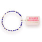 Navy & White Game Day Sprinkle Bracelet - 6.25"