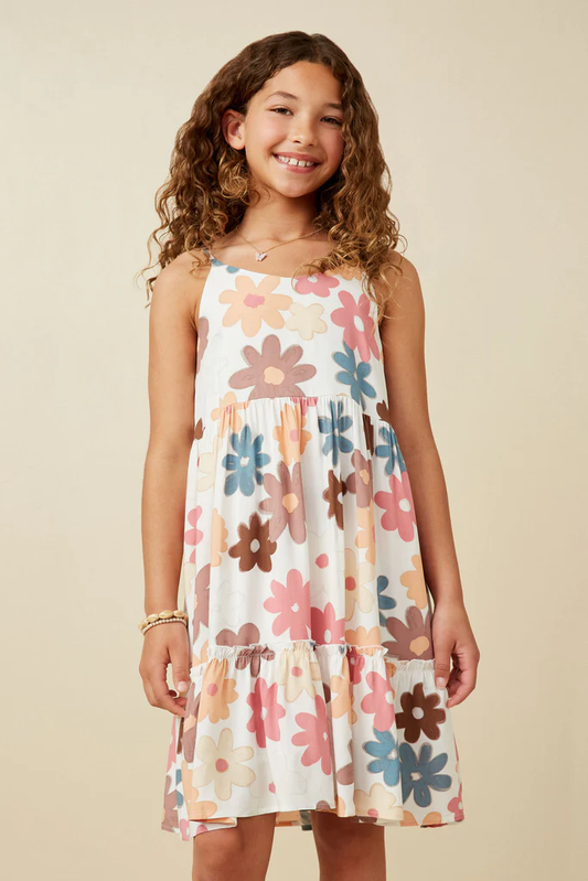 Floral Ruffle Tiered Tank Dress - Southern Belle Boutique