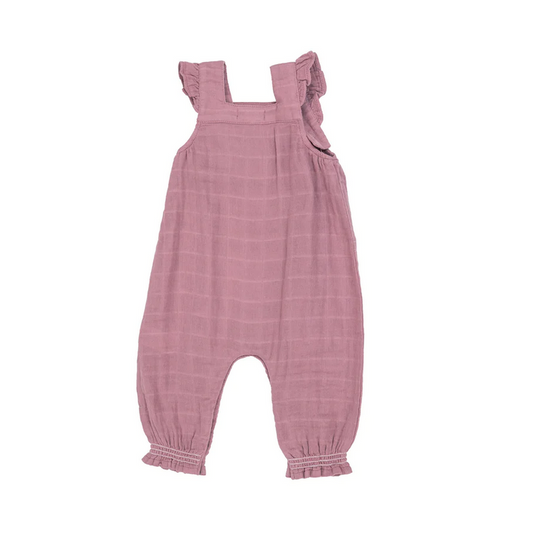 Smocked Overall - Fox Glove - Southern Belle Boutique