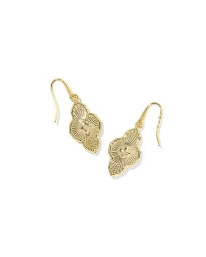 Abbie Medallion Small Drop Earrings Gold Hot Pink Mix - Southern Belle Boutique