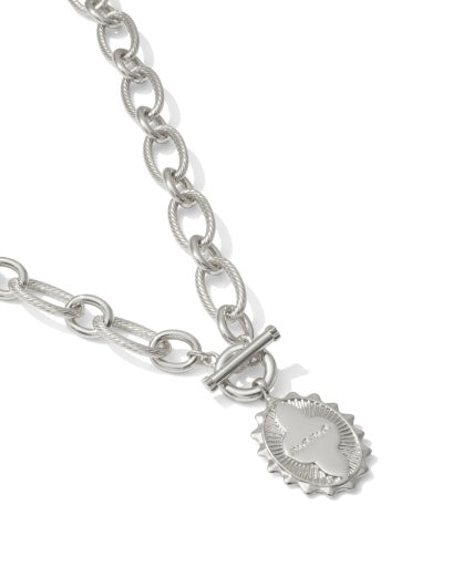 Mama Link And Chain Necklace - Silver - Southern Belle Boutique