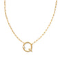 Pearl Initial Q Short Pendant Necklace - Gold - Southern Belle Boutique