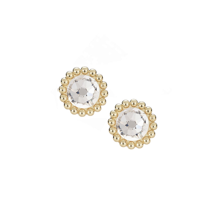 Allure Stud Earrings - Gold CZ