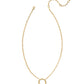 Pearl Initial O Short Pendant Necklace - Gold - Southern Belle Boutique