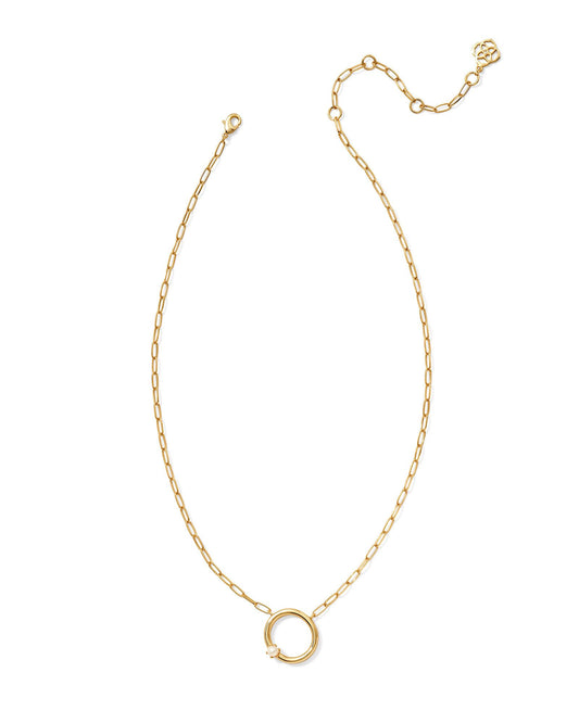 Pearl Initial O Short Pendant Necklace - Gold - Southern Belle Boutique