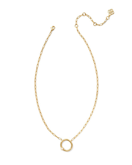 Pearl Initial O Short Pendant Necklace - Gold - Southern Belle Boutique