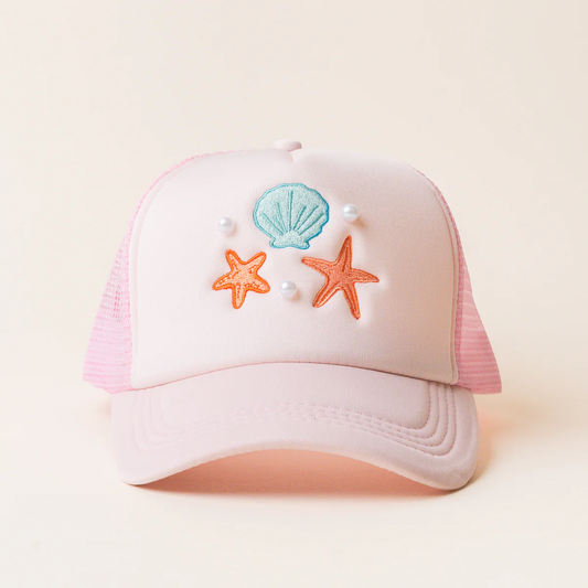 Seashells Trucker Hat - Pink