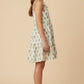Beige Wallpaper Block Print Detail Poplin Dress