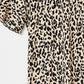 Leopard Print Ruffle Sleeve Shift Dress