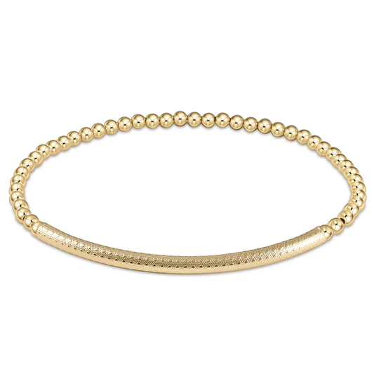 Bliss Bar Textured Gold 3mm Bracelet - Southern Belle Boutique