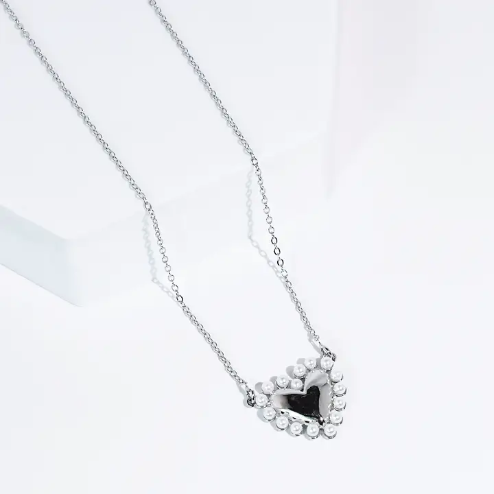 Cute Love Silver Necklace - Southern Belle Boutique