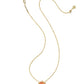 Pumpkin Short Pendant Necklace - Gold Orange Banded Agate - Southern Belle Boutique