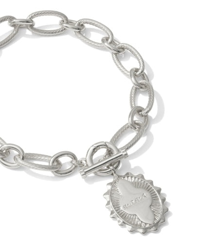 Mama Link And Chain Bracelet - Silver - Southern Belle Boutique