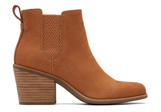Everly Tan Nubuck Heeled Boot - Southern Belle Boutique