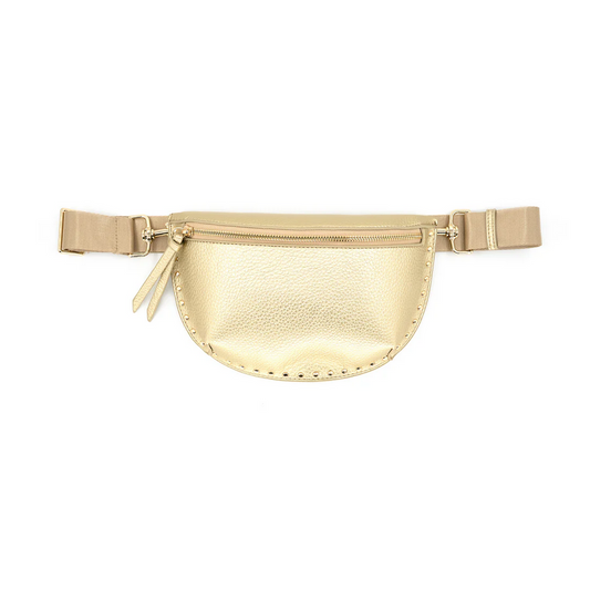 Gold Leather Fanny Pack with Studs 2784 - Southern Belle Boutique