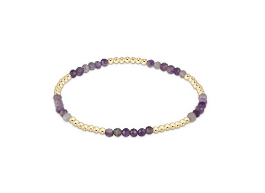 Blissful Pattern 2.5MM Bead Bracelet - Amethyst - Southern Belle Boutique
