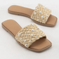 Engine Pearl Raffia Slide Sandal