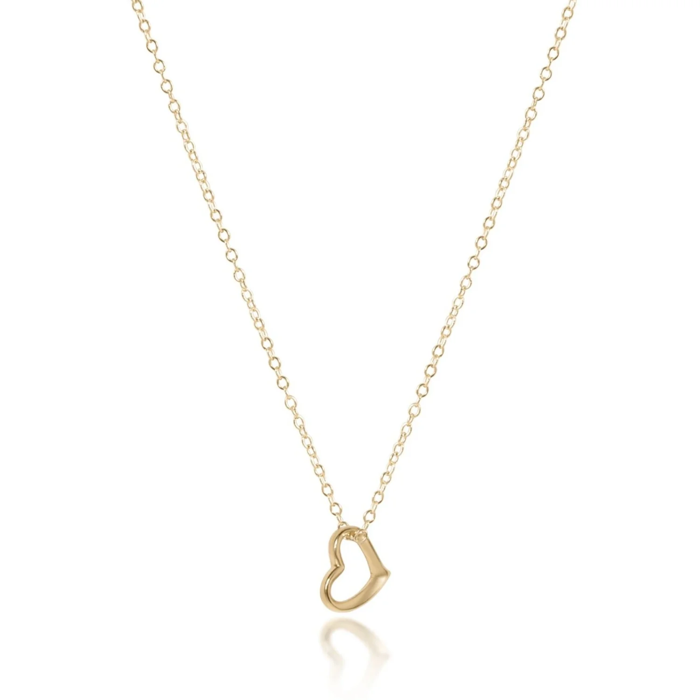 16" Necklace Gold - Love Gold Charm