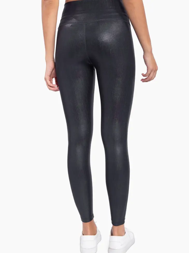 Bronze - Iridescent Holo Foil High-Waisted Leggings - Southern Belle Boutique