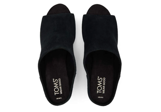 Florence Black Suede Heel - Southern Belle Boutique