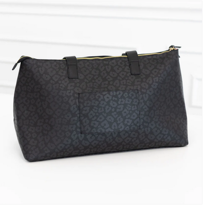 Black Leopard Overnighter - Southern Belle Boutique