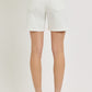 Tummy Control High Rise Shorts 6.5" - White - Southern Belle Boutique