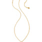 Crystal Letter S Short Pendant Necklace Gold White - Southern Belle Boutique