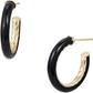 Eclipse Hoop Earrings - Black Gold