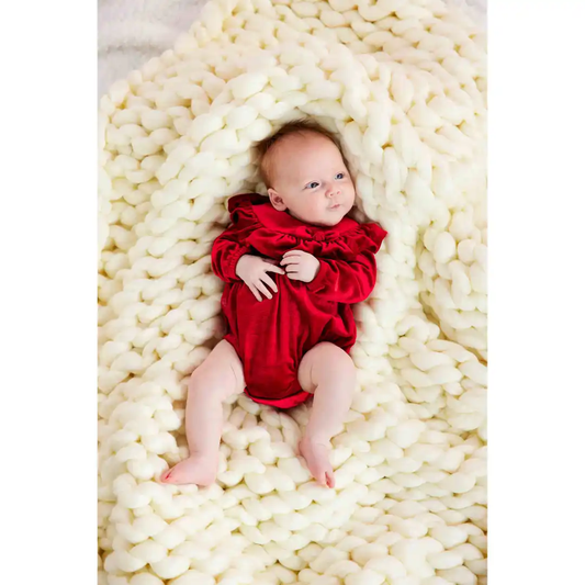 Red Velvet Baby Romper - Southern Belle Boutique