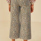 Girls Washed Leopard Print Relaxed Fit Denim Jeans