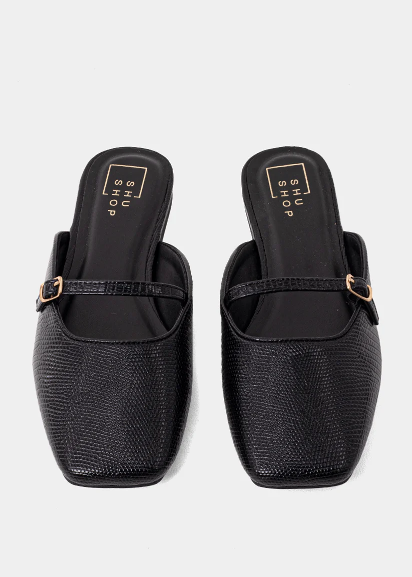 Athena Slide - Black Lizard