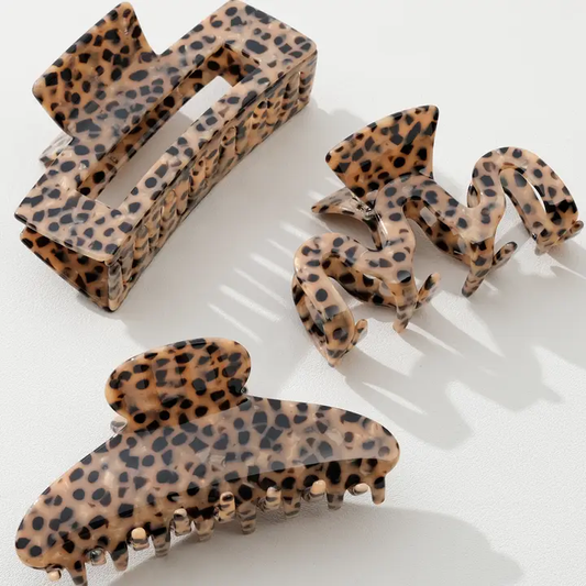 Wild Leopard Claw Clip - Large - Southern Belle Boutique