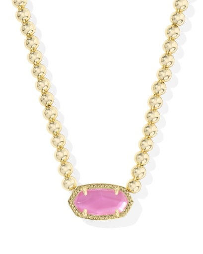 Elisa Beaded Necklace - Gold Azalea Illusion - Southern Belle Boutique