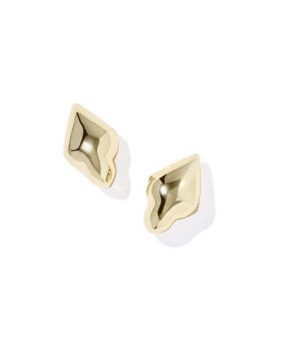 Adeline Metal Stud Earrings Gold - Southern Belle Boutique