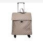 Beige Woven Carryon Rolling Bag - Southern Belle Boutique