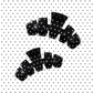 Classic Large Claw Clip - Black Polka Dot Party