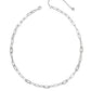 Bella Chain Necklace Silver White Cz