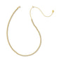 Nydia Strand Necklace Gold White Crystal