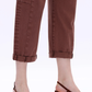High Rise Cuffed Barrel Jean - Espresso - Southern Belle Boutique