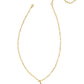 Pearl Letter J Short Pendant Necklace - Gold