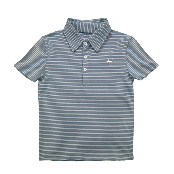 Blue/White Stripe Banks Polo