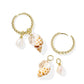 Oleana Huggie Earrings Gold Spotted Shell - Southern Belle Boutique