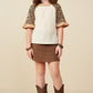 Girls Cheetah Sleeve Raglan Knit Top - Southern Belle Boutique