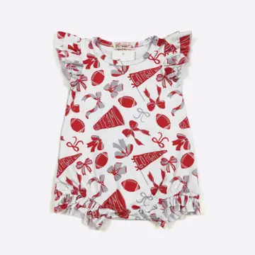 Go Team Red Baby Romper - Football